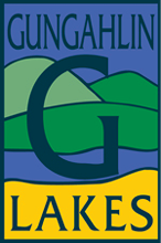 Gungahlin Lakes Golf Club logo with green hills and bold stylised letter G